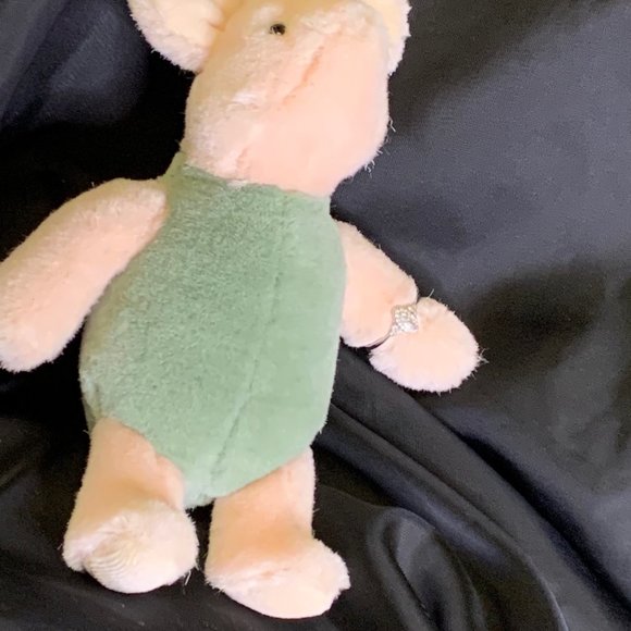 Silver Tone Delicate Ring with Clear Marquise Stone and Pave Stones Size 8 - Picture 4 of 9